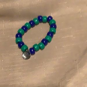 Green and blue hope bracelet